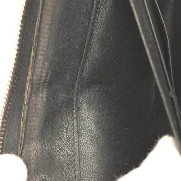 Bottega Veneta Intrecciato Lambskin Zip Around Long Wallet Black/2BG4354 - Picture 8 of 8